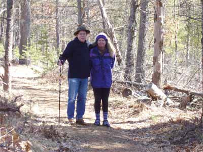 hiking at mason tract