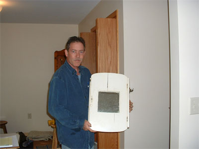 the old bathroom cabinet